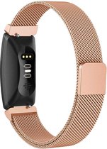 YONO Bandje geschikt voor Fitbit Inspire/HR/2 - Milanees - Rose Gold - Large
