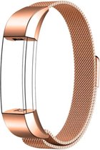 YONO Milanees Bandje Rose Gold voor Fitbit Alta HR - Vervangende RVS Armband met Magneetsluiting – Large