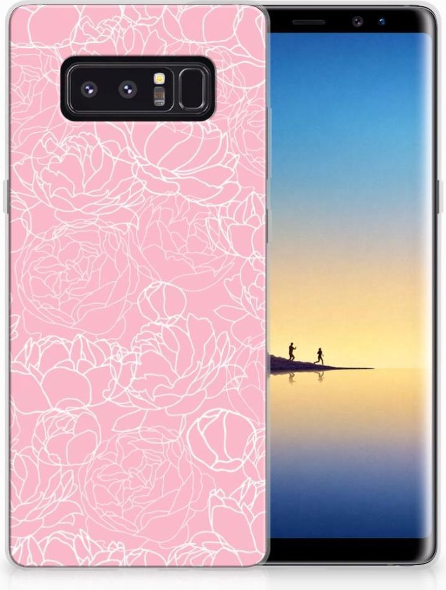 Samsung Galaxy Note 8 TPU Case White Flowers