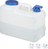 Relaxdays jerrycan met kraan - voor drinkwater - BPA-vrij - water-jerrycan met kraantje - 15 Liter