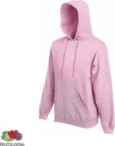 Fruit of the Loom Hoodie Light Pink Maat S dubbellaagse capuchon