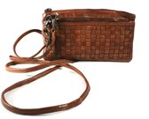 Bear Design Zoë Leren Schoudertas / Clutch - Cognac