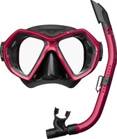 ReefTourer- RC0107- COMBO- Snorkelmasker- Snorkelset- zwart/rood