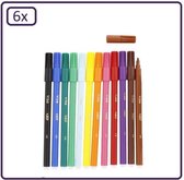 6x 12 stuks BIC kleurstiften - stift kleuren
