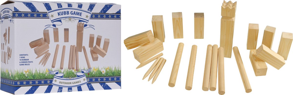 Outdoor Games Hoitz Kubb spel - Houten buitenspel - Vanaf 5 jaar - 22-delig — afbeelding 3