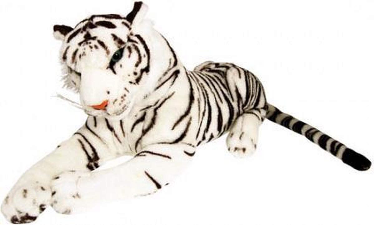 zak bevroren Glimp Mega witte tijger knuffel 100 cm | bol.com