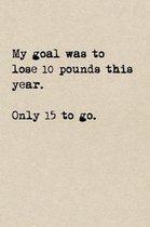 My Goal Was To Lose 10 Pounds This Year. Only 15 To Go.