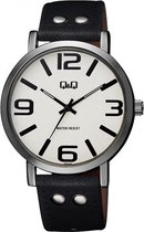 Heren horloge -zwarte lern band- Q892J504Y