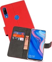 Booktype Telefoonhoesjes - Bookcase Hoesje - Wallet Case -  Geschikt voor Huawei P Smart Z - Rood