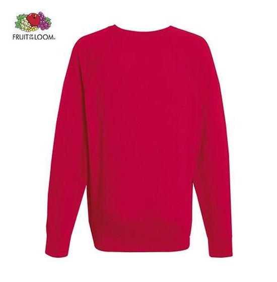 Fruit of the Loom sweater - ronde hals - maat S - heren - Kleur Red