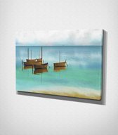 Ocean - 100 x 70 cm - Schilderij - Canvas - Slaapkamer - Wanddecoratie  - Slaapkamer - Foto op canvas