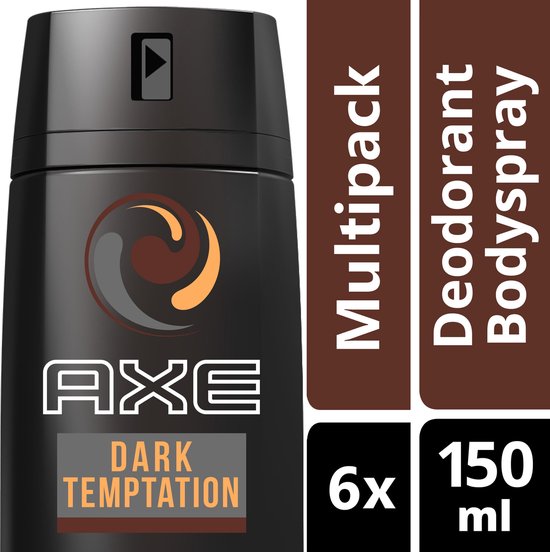 AXE Dark Temptation Deodorant - 6 x 150 ml - Voordeelverpakking
