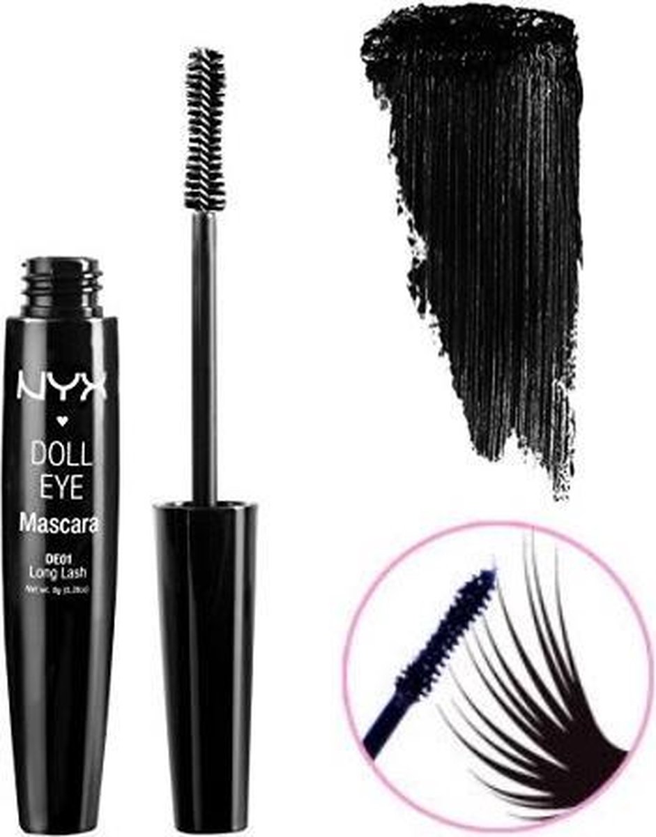 NYX PMU Professional Makeup Doll Eye Mascara Long Lash Black