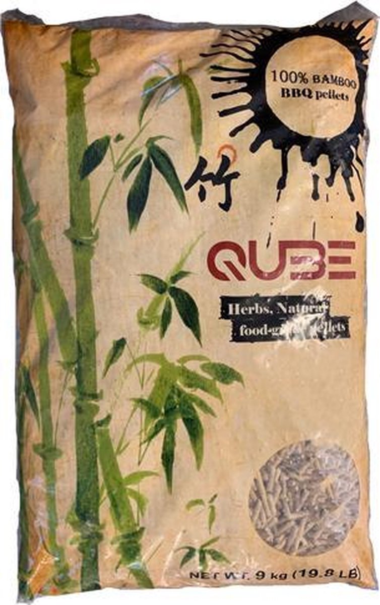 BBQ Pellets Bamboe 9kg - Qube