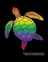 Rainbow Honu Hawaiian Sea Turtle Maori Art Polynesian Notebook