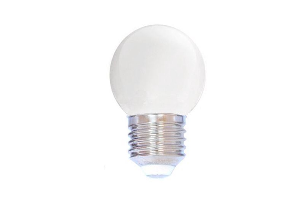 Led lamp Warm Wit E27 fitting | 1 watt | Melkwitte kap | E-27 fitting |  bol.com