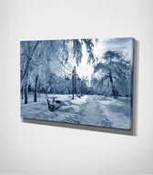 Park Under The Snow Canvas - 100 x 70 cm
