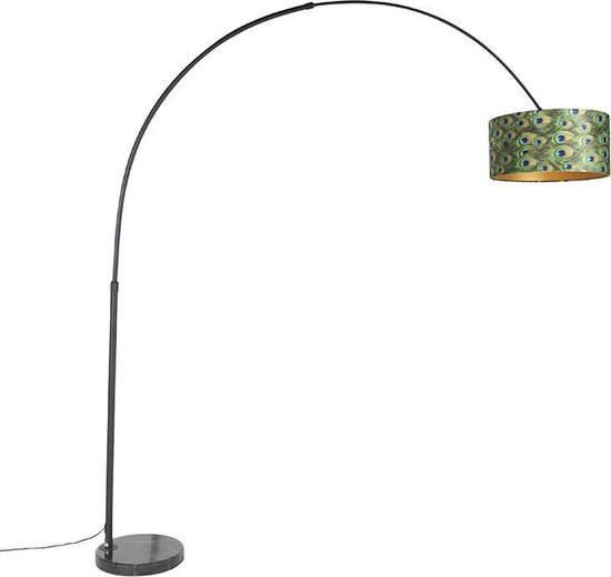 QAZQA xxl - Moderne Booglamp | Vloerlamp | Staande Lamp met kap - 1 lichts - H 2250 mm - Groen - Woonkamer | Slaapkamer