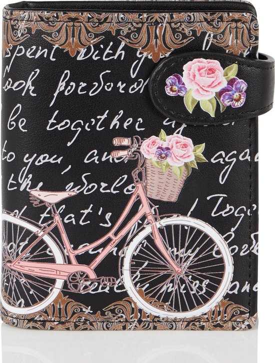 Portefeuille Shagwear - Portefeuille Compact Bracket - Femme - Faux Cuir - Paris Bike (009766sm)