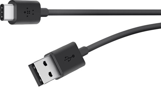Belkin USB-C Kabel naar USB A Kabel - 1.8m - 3A - Zwart