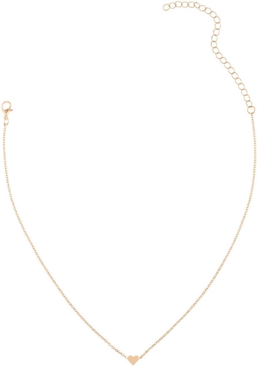 ketting dames | ketting dames met hartje hanger | ketting met hart | goudkleurig | cadeau voor vrouw | liefdes cadeau | beste vriendin cadeau | kerstcadeau voor vrouwen | kerstcadeau