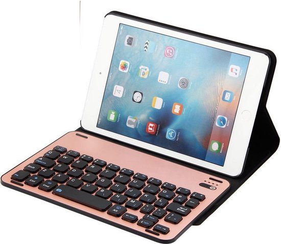 Shop4 iPad Mini 123 Toetsenbord Hoes Bluetooth Keyboard Cover Business Roze Shop4 iPad Mini 123 Toetsenbord Hoes Bluetooth Keyboard Cover Business Roze