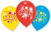 Amscan Ballonnen Ballon Party 23 Cm Rood/blauw/geel 6 Stuks