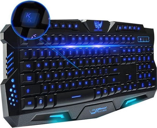 Fascinerend schoolbord Elektronisch Mechanisch LED Gaming Keyboard - QWERTY Met RGB Verlichting - Verlicht  Mechanical USB... | bol.com