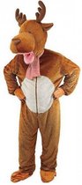Pluche rendier kostuum big head M/l