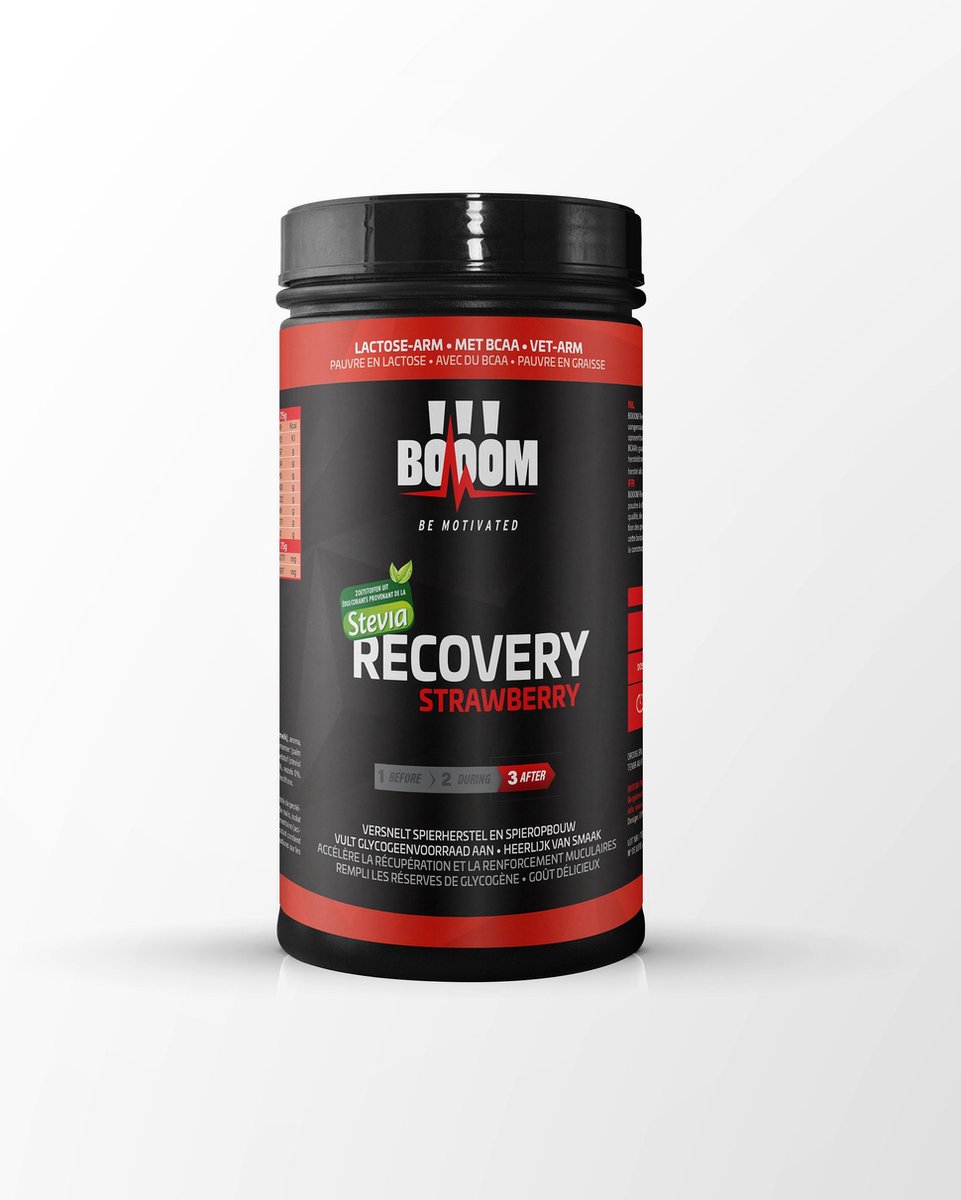 Goedkoopste BOOOM Recovery Drink 600g Aardbei