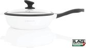 Wartmann Hapjespan met deksel, 28 cm, ILAG keramisch, wit