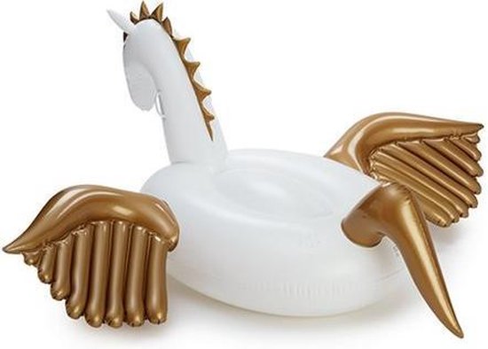 XXL Opblaasbare gouden Pegasus - Zwemband / Luchtbed van 250cm
