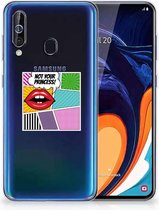 Geschikt voor Samsung Galaxy A60 Silicone Back Cover Popart Princess