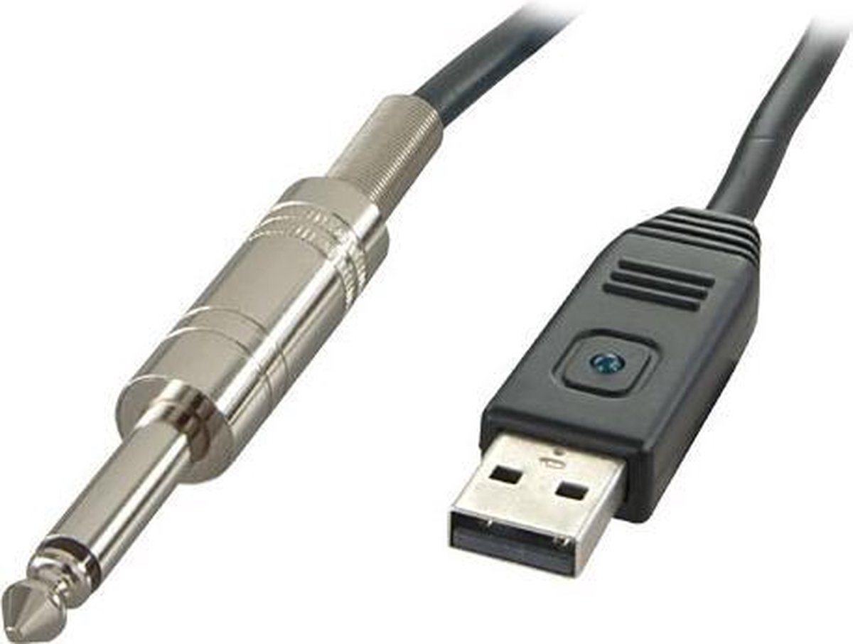 USB-Verbindungskabel Instrument USB auf 6,3mm Klinke Audio Kabel für Gitarre Bass 