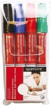 Quantore® Whiteboard Stiften - 4 stuks - Ronde Punt Van 1 - 1.5mm - Whiteboardmarkers - Whiteboard Markers - Goedkope Whiteboardstiften - Verschillende Kleuren