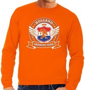 Oranje Holland drinking team sweater / sweater oranje heren -  Nederland supporter kleding L