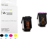 Improducts® Inkt cartridge - Alternatief Hp 338 C8765EE / 343 C8766EE XL set