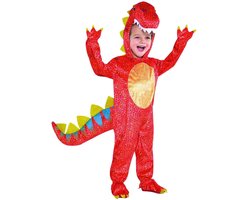 Kinderkostuum Dino Oranje - 3-4 jaar