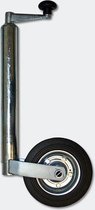 Neuswiel jockeywiel 362kg 48mm voor aanhanger caravan  • Jockey massief rubberen wiel • dikwandige stalen buis met een diameter van 48 mm • metalen rand  Beschrijving:  • met massief rubberen wiel • verzinkte stalen buis • gebruiksgemak • dikwandige