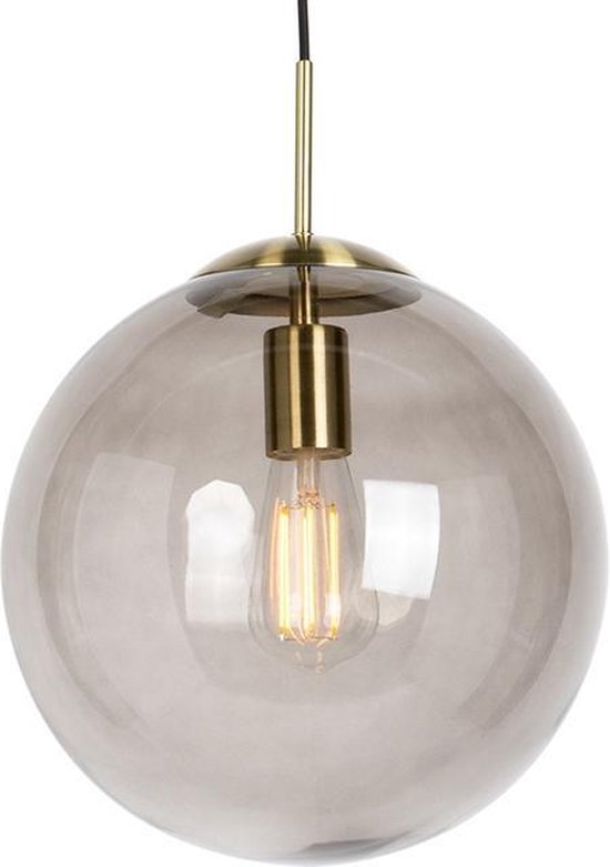 QAZQA ball - Moderne Hanglamp - 1 lichts - Ø 30 cm - Goud/messing - Woonkamer | Slaapkamer | Keuken