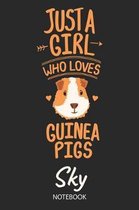 Just A Girl Who Loves Guinea Pigs - Sky - Notebook
