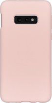 Accezz Hoesje Geschikt voor Samsung Galaxy S10e Hoesje Siliconen - Accezz Liquid Silicone Backcover - Roze