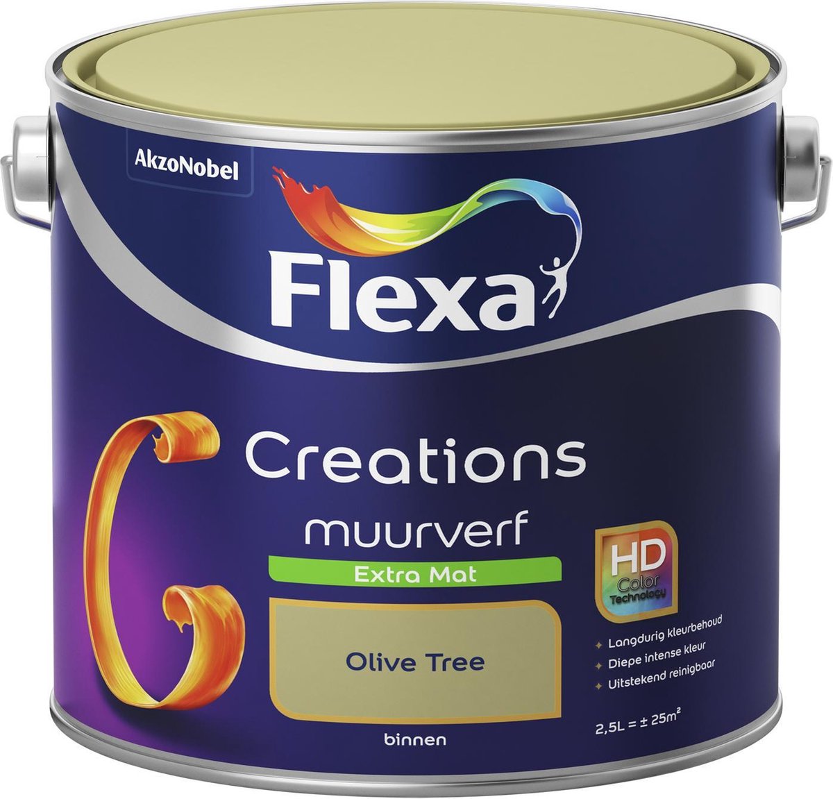 Flexa Creations Muurverf - Extra Mat - Olive Tree - 2,5 liter - Flexa
