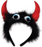 Halloween - Monster diadeem zwart/rood