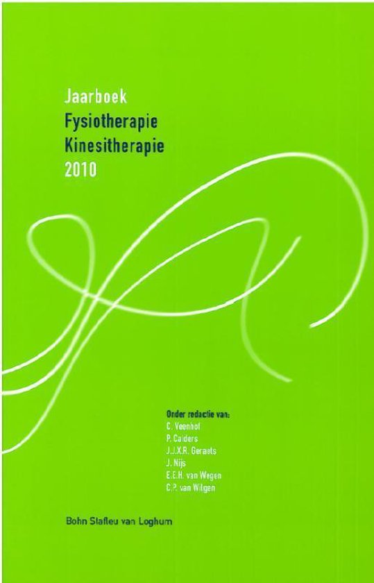 Cover van het boek 'Jaarboek fysiotherapie kinesitherapie / 2010 / druk 1'