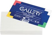 Gallery witte systeemkaarten formaat 75 x 125 mm gelijnd pak van 100 stuks