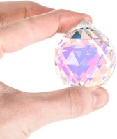 Regenboogkristal bol donker parelmoer AAA kwaliteit - 4 cm (3 stuks) - S