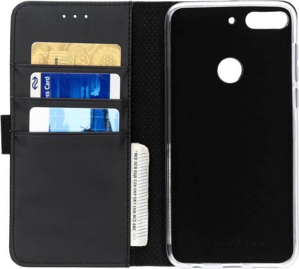 Azuri HTC Desire 12 Plus hoesje - Walletcase - Zwart
