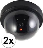 2x stuks Dummy beveiligingscameras - LED / sensor