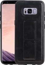Grip Stand Hardcase Backcover pour Samsung Galaxy S8 Zwart